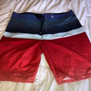 Hurley Phantom Red White and Blue Board Shorts